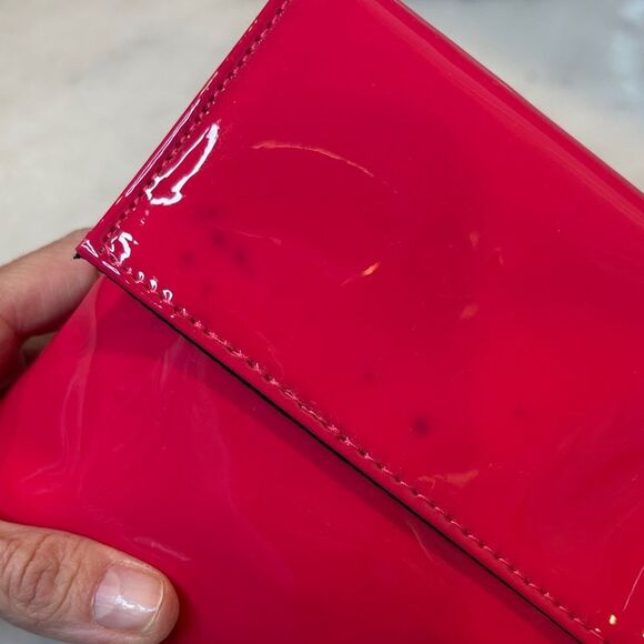 Yves Saint Laurent Purse NWOT red patent leather clutch cosmetic Bag - Picture 13 of 17